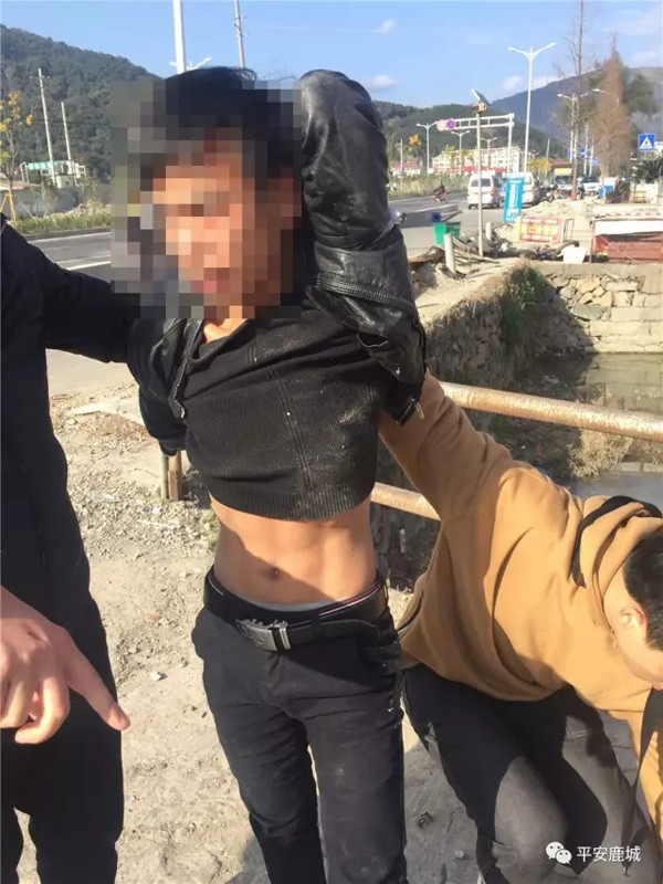 在现场警员的合力抓捕下，嫌疑人最终被成功制服。 本文图片均为微信公众号“平安鹿城” 图